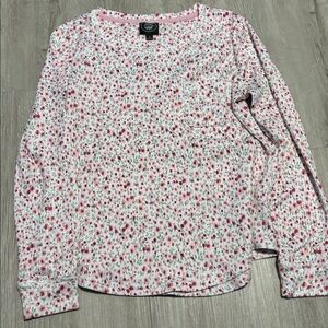 Laura Ashley Pink and Green Floral Long Sleeve Shirt